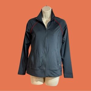 Danskin Now Women’s Active Wear Zip Up Jacket Charcoal Lightweight XS